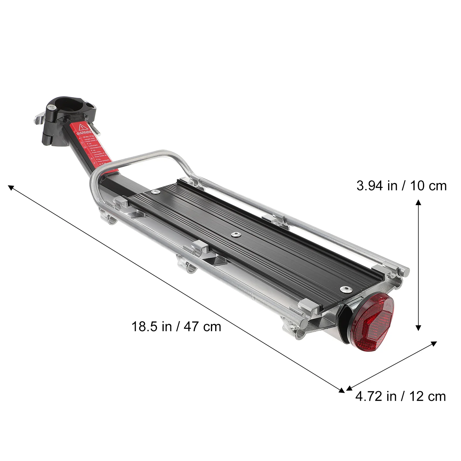 

1pcs Aluminum Alloy Bike Rear Rack Luggage Carrier Shelf Mount Pannier Cargo Durable Lightweight Fits Bikes Road Mountain Trip