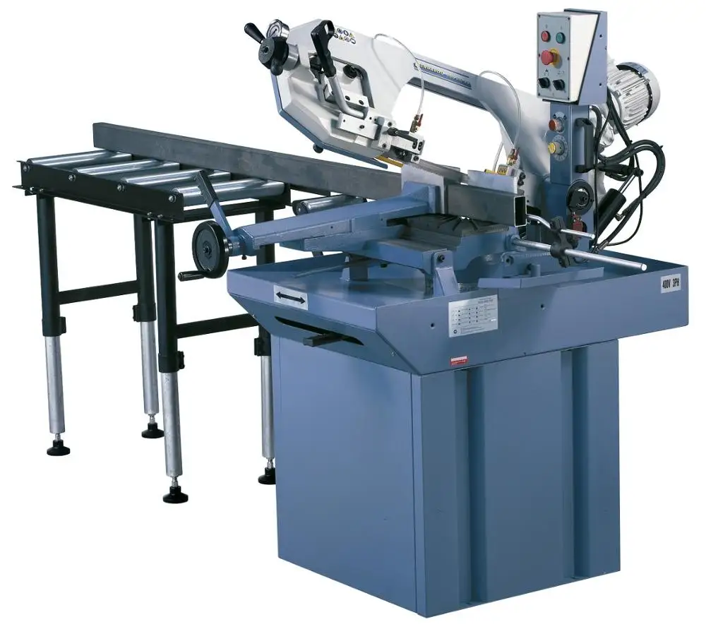 Huibang 9-inch 10-inch metal band saw machine with tilt saw arm, hydraulic tensioning, 1.5kW motor, 220V, ISO9001 certified