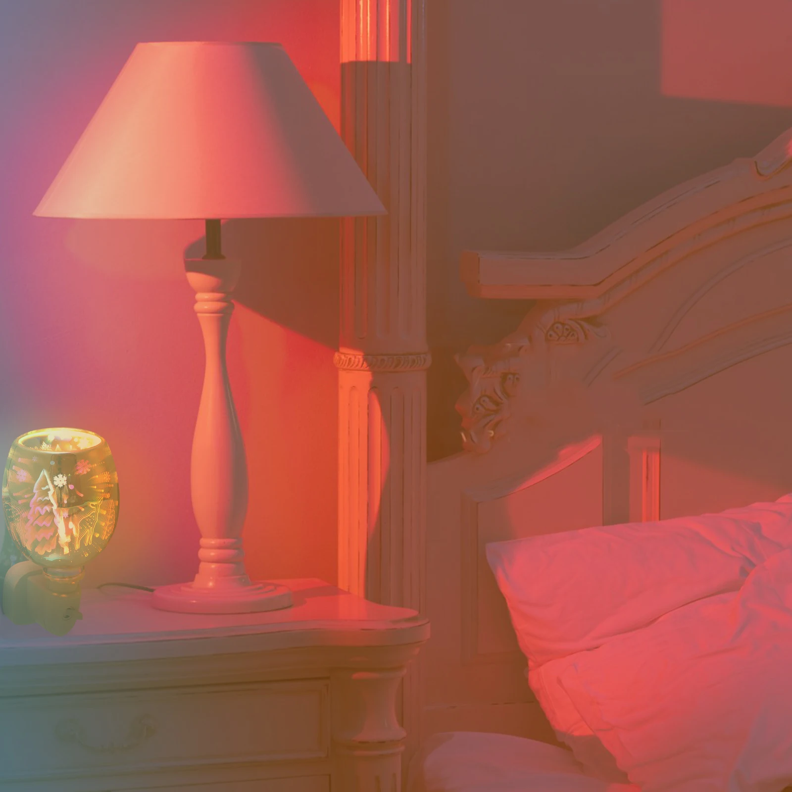 

1Pcs 3D Reindeer Aromatherapy Night Lamp Wax Melting Warmer Multifunctional Aroma Diffuser Indoor Home Decor Night Light