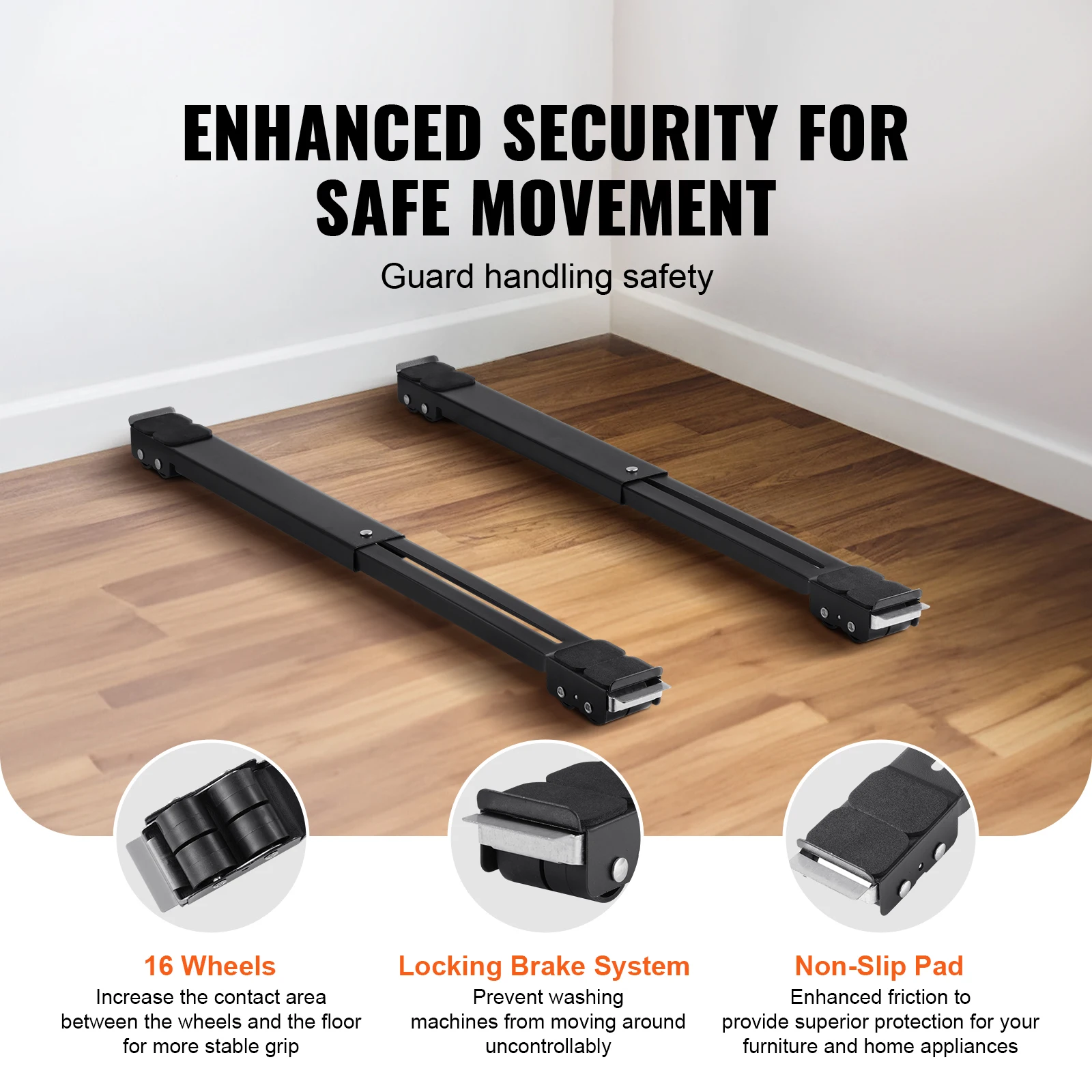 SucceBuy 660 lbs 가구 돌리 가전 제품 모바일 베이스 세탁기 냉장고 스탠드 냉장고 용 이동기 건조기 식기 세척기