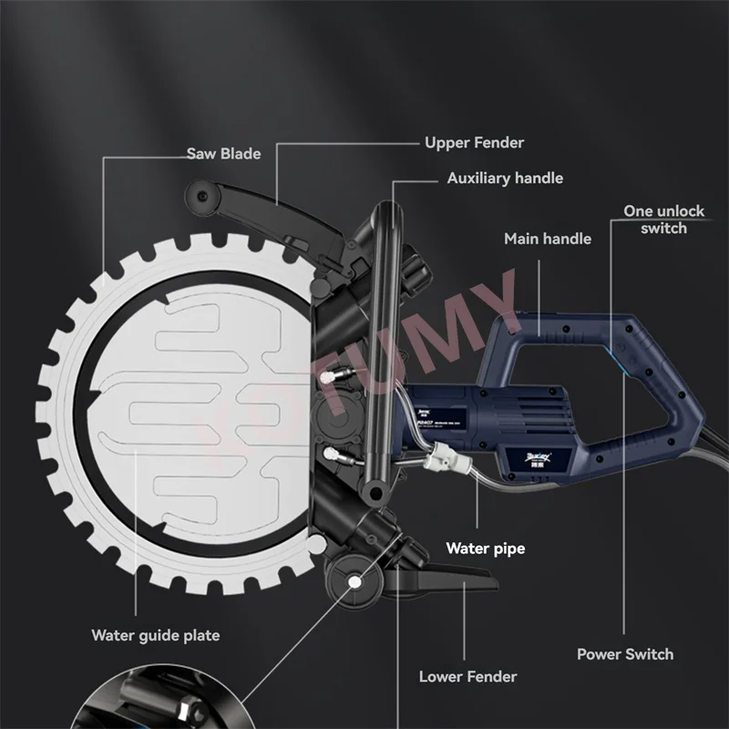 High Power Brushless High-frequency Circular Saw Multifunctional Portable Concrete Wall Cutting Machine for Opening Walls Doors