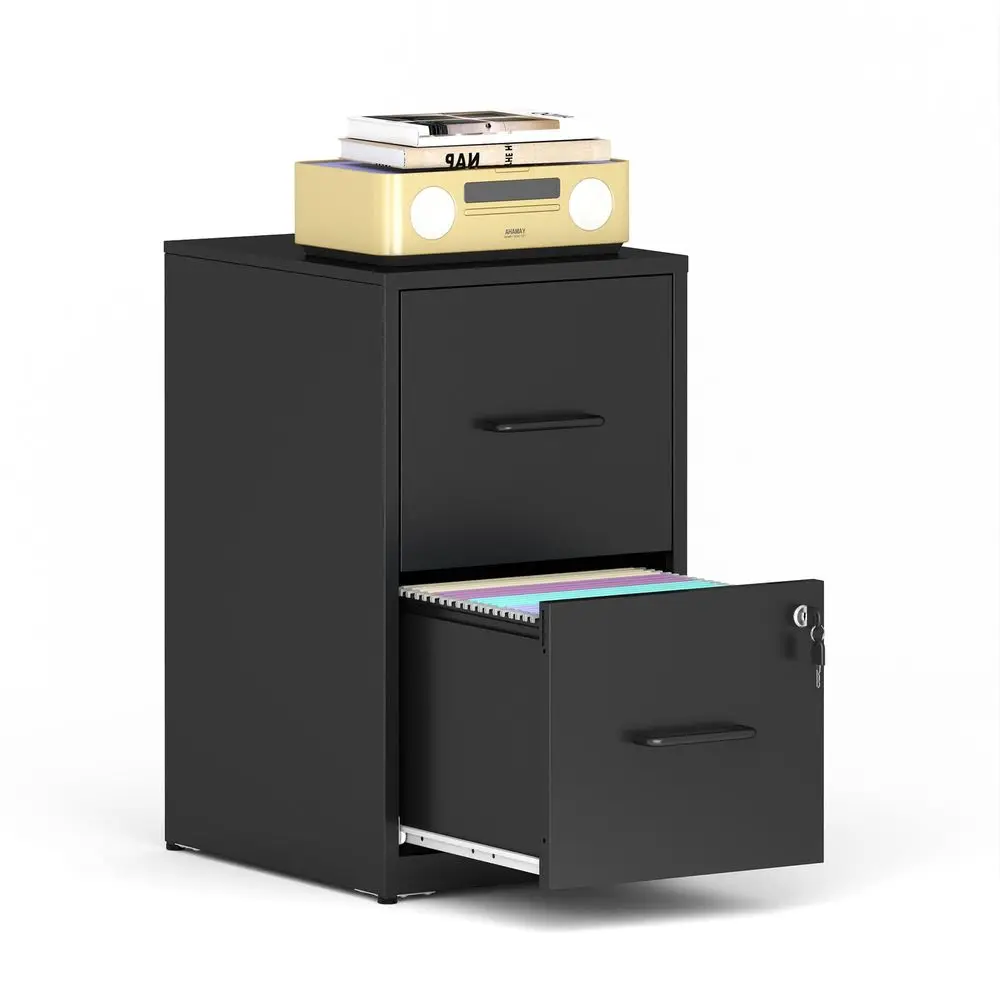 

de 2 cajones con cerradura, archivador vertical para oficina en casa, gabinete de almacenamiento resistente para tamao carta, r