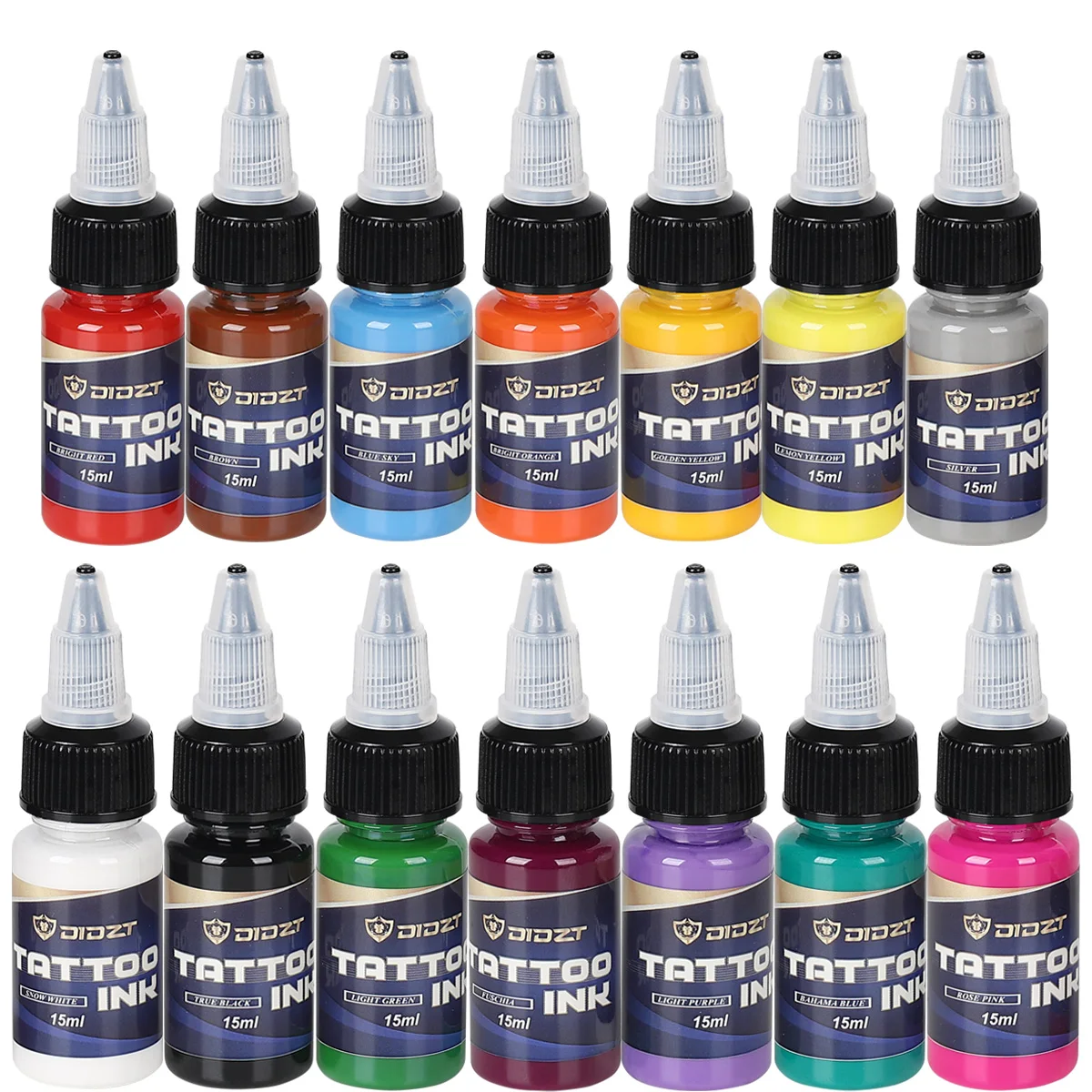 Tattoo Ink Set 15ml Tattoo Supply 14 Color Pigment Set Ink  Professional Tattoo Ink Kits, Tattoo Consumables, Durable, Painting