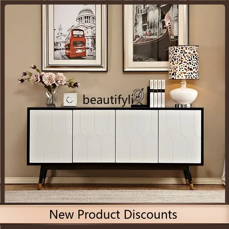 

K185 Classical Dining Side Paint Storage Cabinet Living Room Entrance Home Wall Decoration Locker Bedroom Floor Cabinet K185