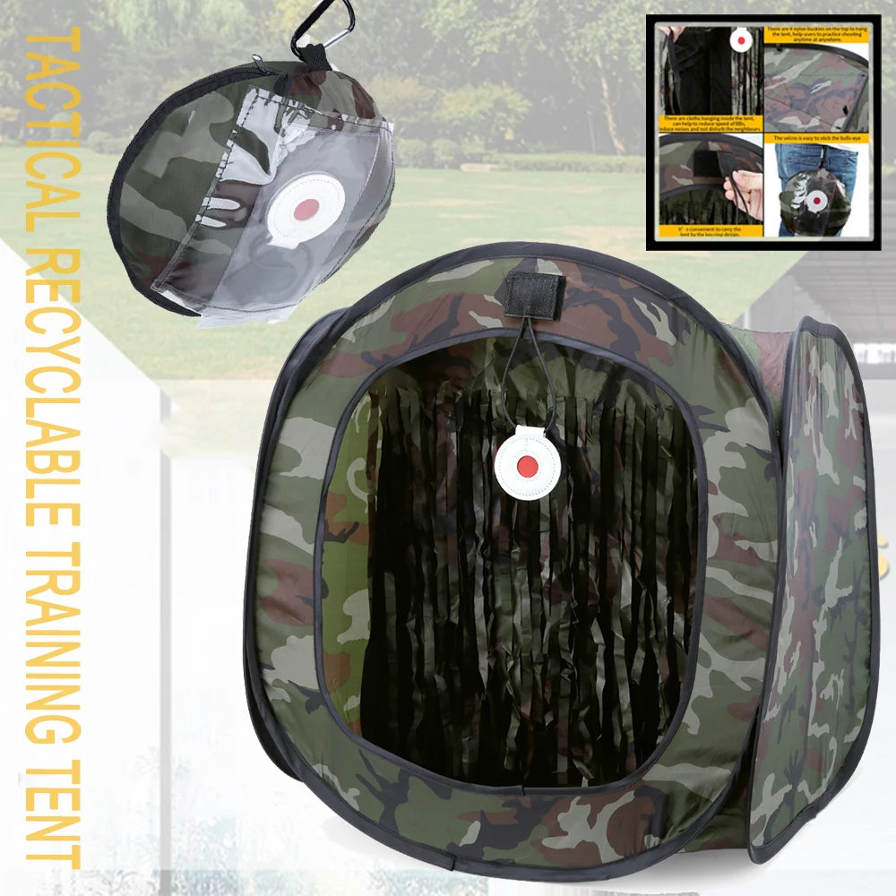 Tactical Portable Target Tent Foldable Outdoor Archery Hunting Catapult Case can be recycled BB bullet tent training target