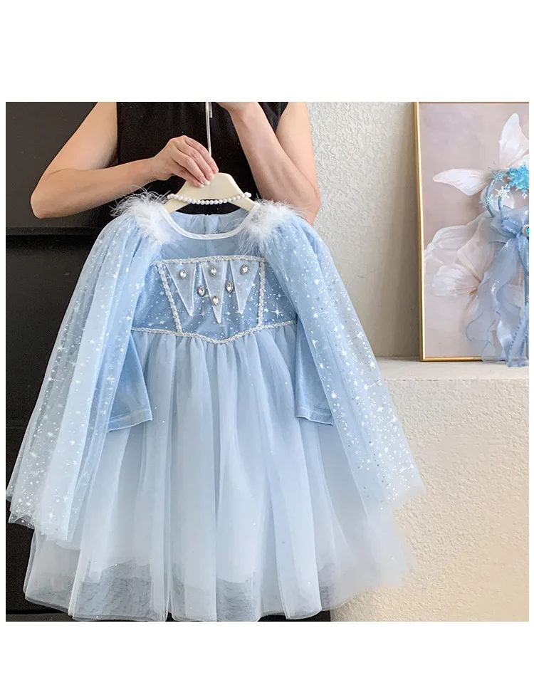 Frühling Herbst Mädchen Prinzessinnenkleid mit Abnehmbaren Schultern Kinder Puff-Tüllkleid Baby Weiches Tüllkleid Kinder-Abendkleid Kinder-Performancekleid – Detail 12