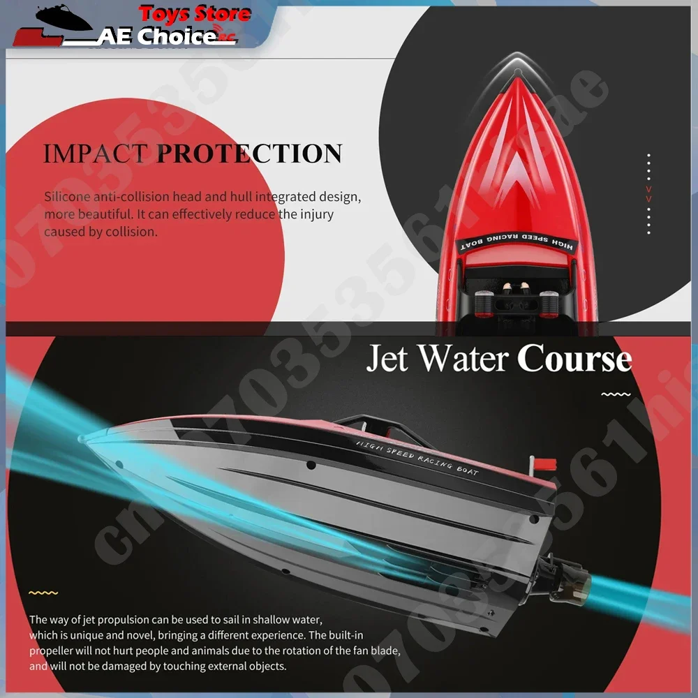 RC Jet Boat 2.4GHz - 16km/h High-Speed Remote Control Boat with Storage Bag, Ideal Gift for Kids, Adults & Boys