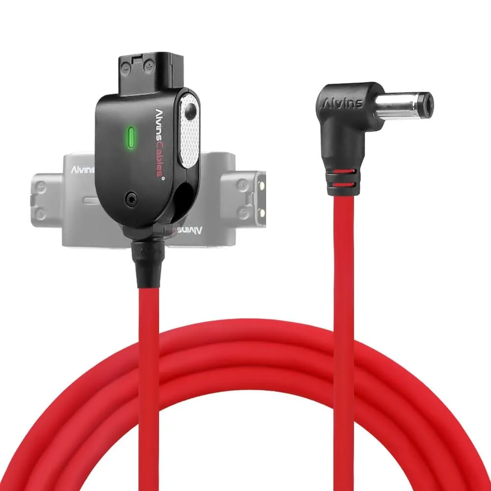 Smart Dtap to DC Cable , Ultra Soft D-tap to 2.1 DC Right Angle Power Cable