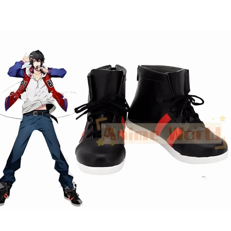 2025 11 DRB Division Rap Battle Buster Bros!!! Ichiro Yamada Cosplay Shoes Black Boots Custom Made Any Size