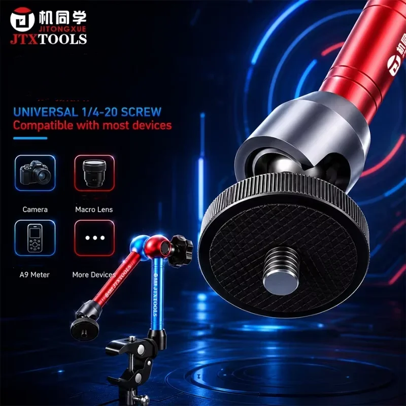 JTX X2 Universeller Schwerlast-Magic-Arm-Halter 360° Drehbare Tischklemme für Wartungs- und Messgeräte Handy-Reparatur – Detail 6