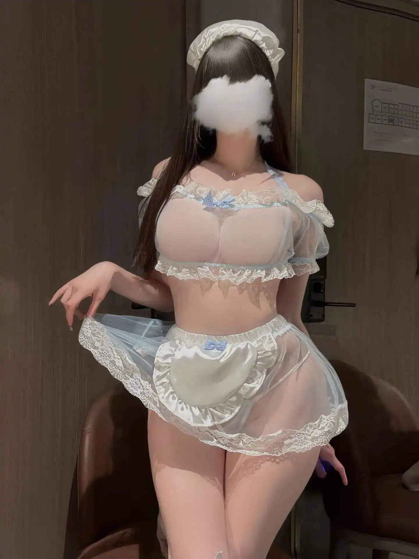 Indumenti da notte da donna Trasparente Sexy Maglia trasparente Reggiseno aperto Camicia da notte in pizzo floreale Sleepdress Babydoll Pigiama Abiti esotici carini 4IJH