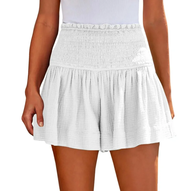 Ladies Casual Large Solid Color Breathable Fashion Wide Leg Shorts Shorts for Women Women's Shorts Summer Elegant