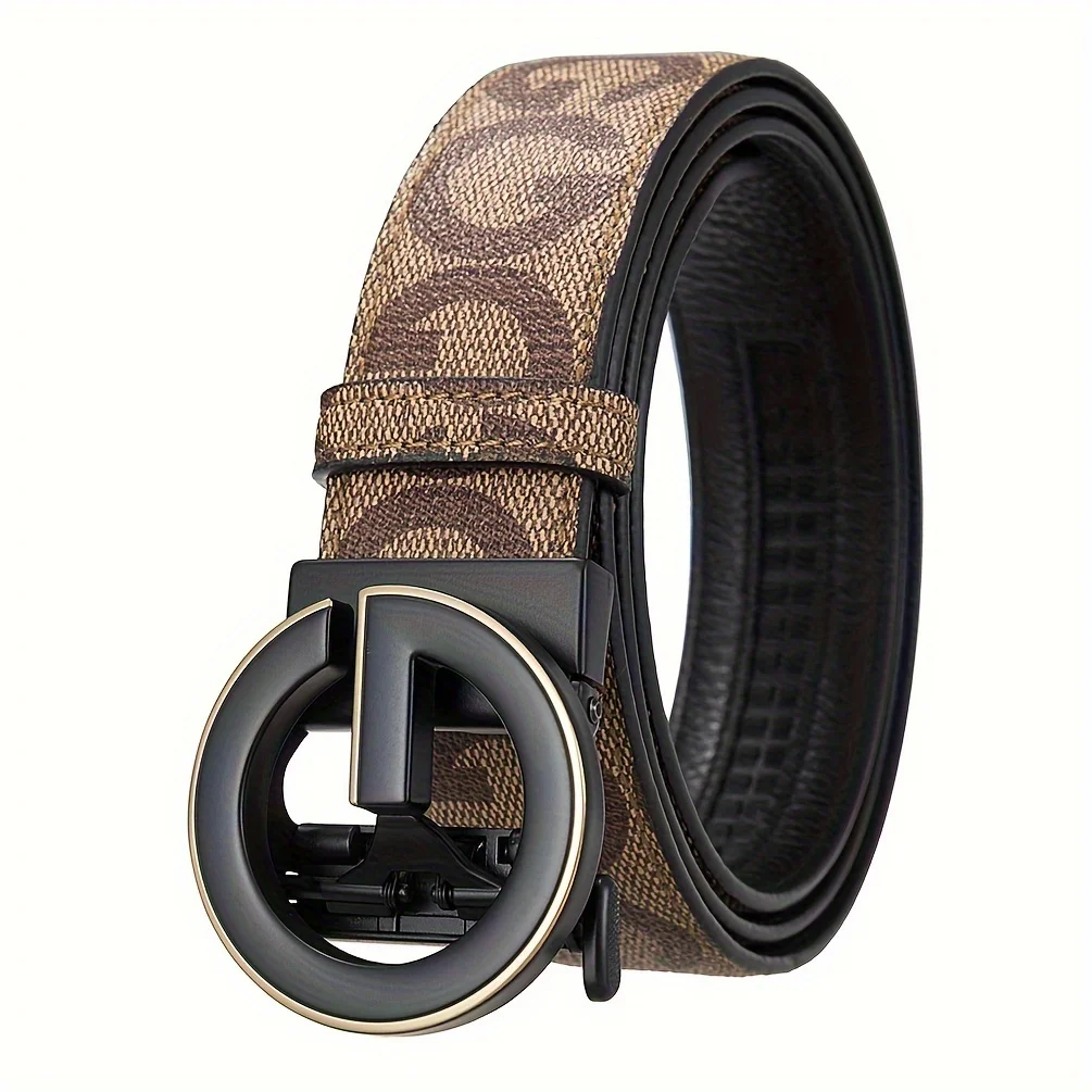 

POYYAS Stylish Metal Buckle Men Belt for Women Printed Letter Animal Alloy G Buckle - Fashion Daily Decoration Jeans Belt - Fashion Letter G Pattern Design Perfect Accessory for Business and Casual Belt