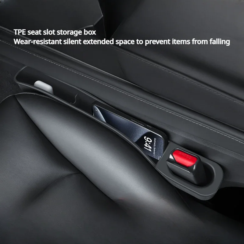 Seat Slot Storage Box for Tesla Model 3 Y 3 + Organizer Armrest Box Gap Filter Car Accessories Decoration for Tesla New Model 3