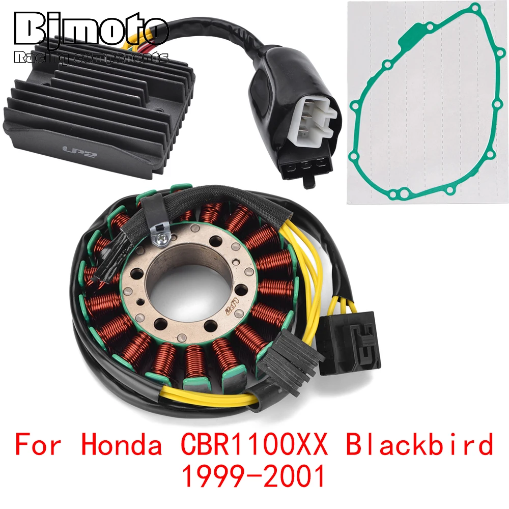 CBR1100XX 2001 Motor Stator Coil + Spanningsregelaar gelijkrichter Voor Honda CBR1100XX Blackbird 1999-2000 CBR 1100 XX Met Pakking