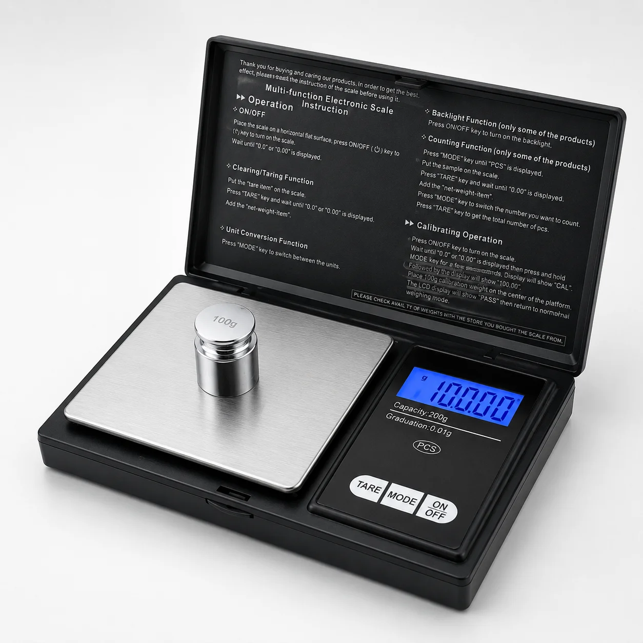 Mini Electronic Scale Pocket Digital Scale for Gold Sterling Silver Jewelry Scale Precision Scale 200/500g/1000gX0.01g/0.1g