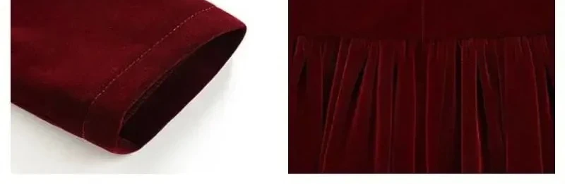 

Винтажное бархатное платье для девочек, одежда для младенцев, весенние красные платья, детская одежда, новогодняя одежда принцессы для дня рождения