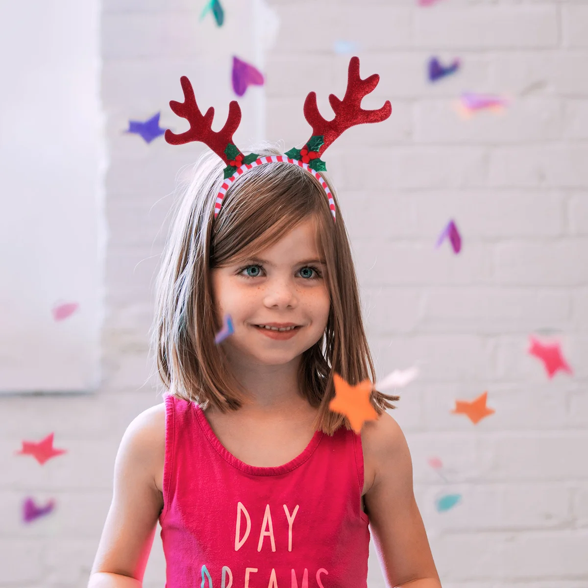 

Antler Design Hair Headband Red Sequins Fabric Christmas Holiday Gift Party Supplies Christmas Headdress Party Supplies