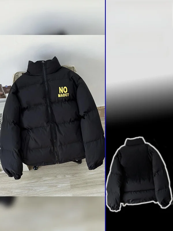 

plus Size American Letter Embroidery Floing Bread Coat Women's Thiened Stand Collar Cotton Jaet Warm Spring Outerwear