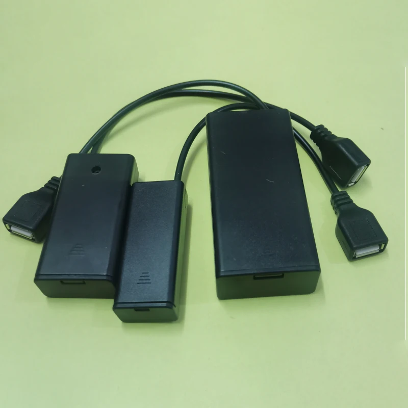 1 قطعة USB واجهة الطاقة USB علبة شحن مباشر المحمولة AA شاحن بطارية حامل الصندوق 2/3/4/6/8 أقسام مع غطاء ومفتاح #4