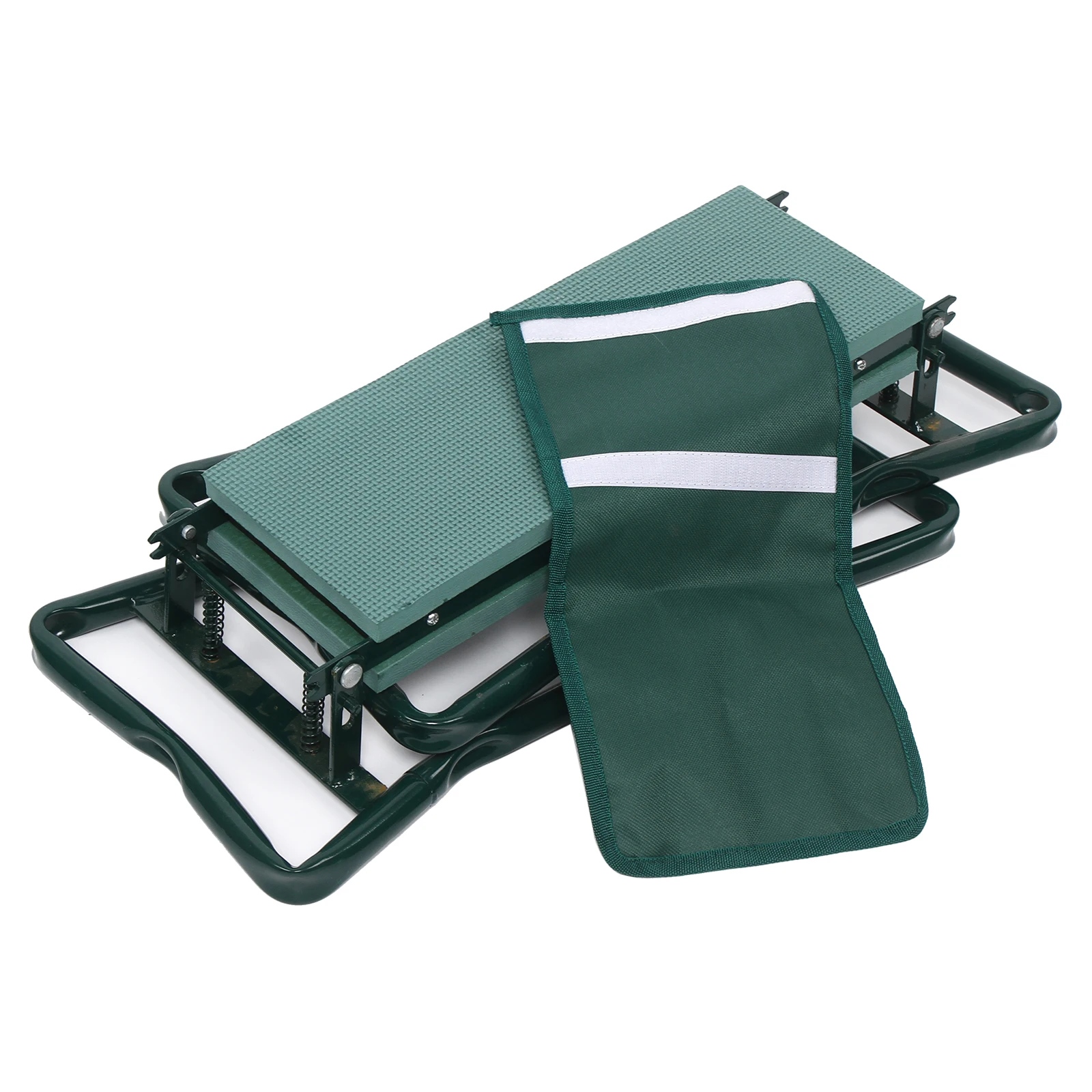 Green Garden Mat and Seat (Stool + Side Pocket) Multi-Functional Portable Garden Kneeler Soft Eva Cushion Seat