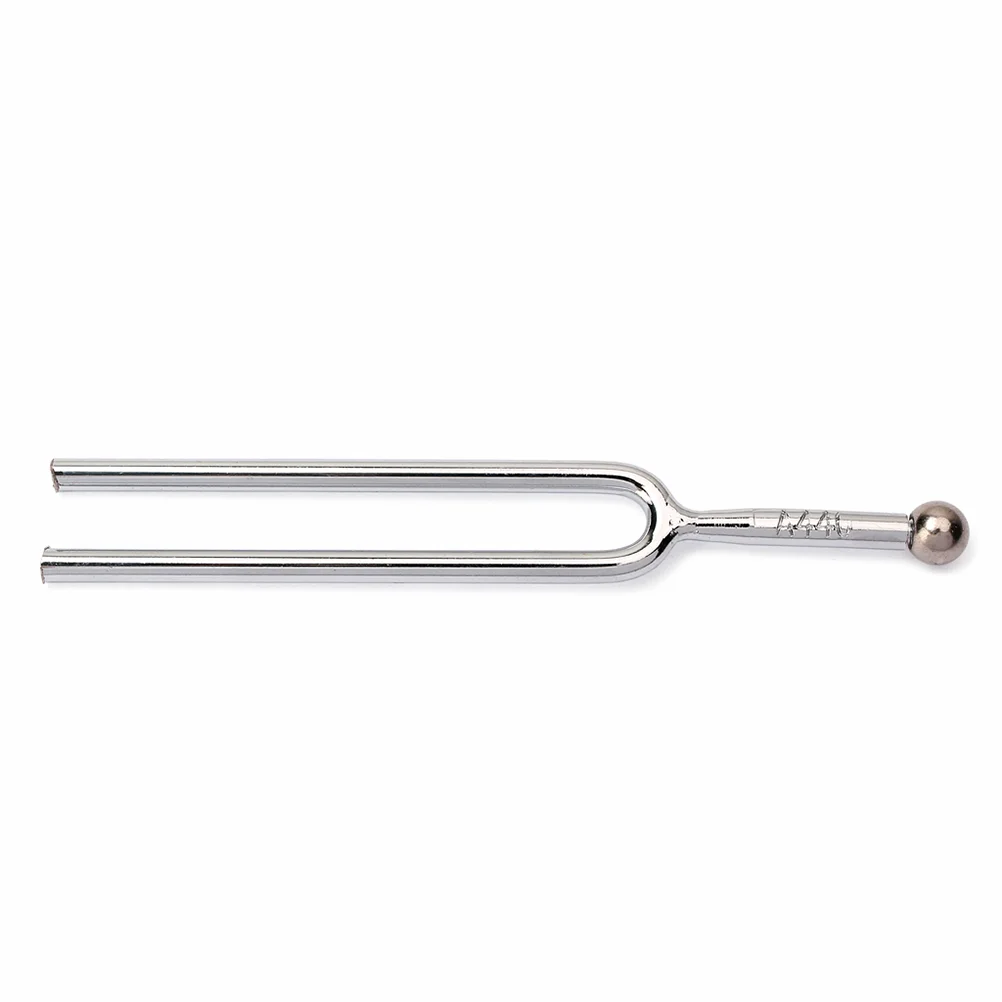 1PCS A Tuning Fork Metal Shell Case Accurate Guitar String Instrument Tone Tuner Portable for Musicians Teachers Silver