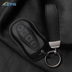 Geely Car leather Key Case Cover Shell Fob For Geely Atlas Pro Boyue Tugella Azkarra FY11 Emgrand GS X6 SUV EC7 Accessories