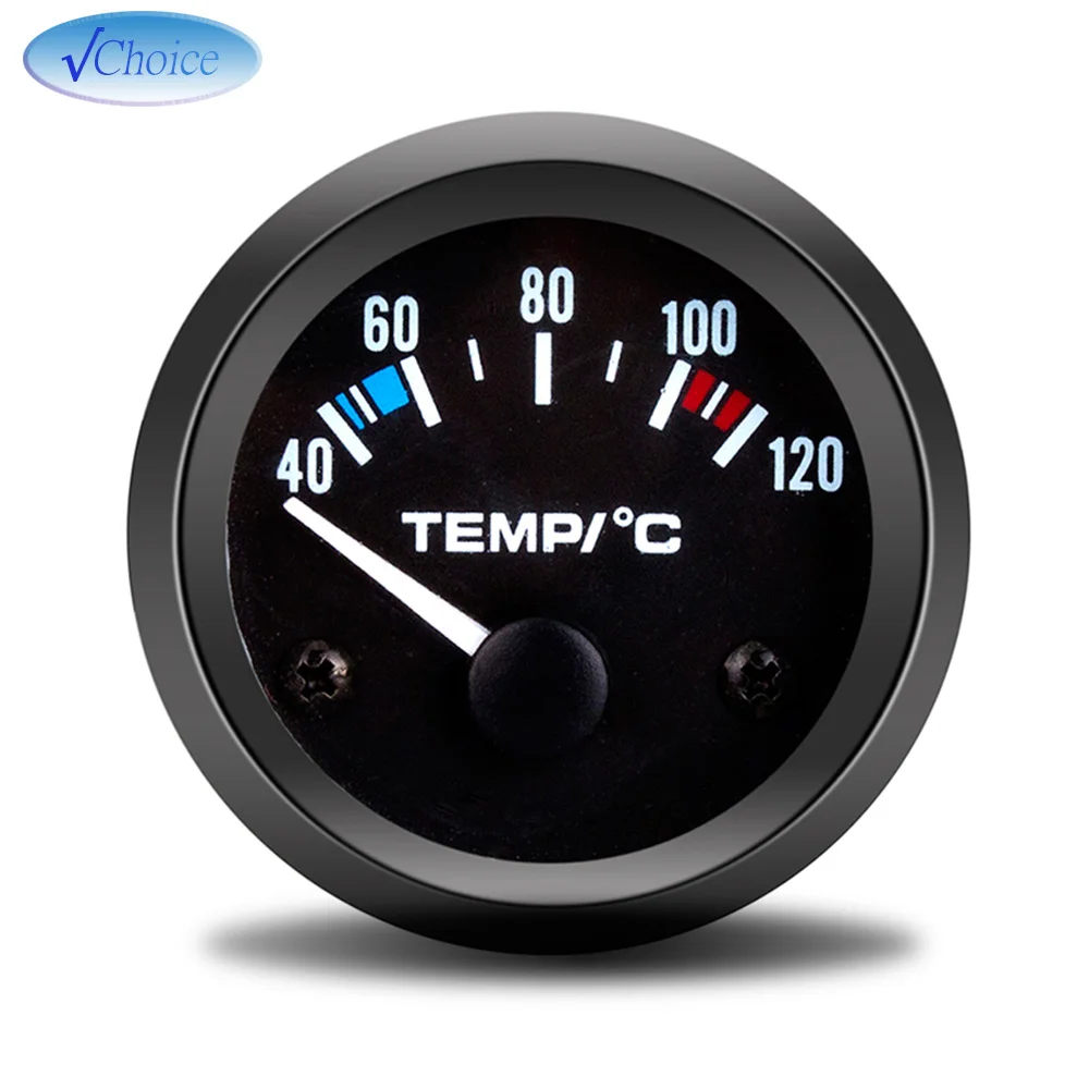 2 "52mm cyfrowy wskaźnik temperatury wody wskaźnik samochodowy 40 ~ 120 stopni celsjusza temperatura 12V Instrument czarna ramka 40-120 ℃   Wskaźnik temperatury wody — zdjęcie 2