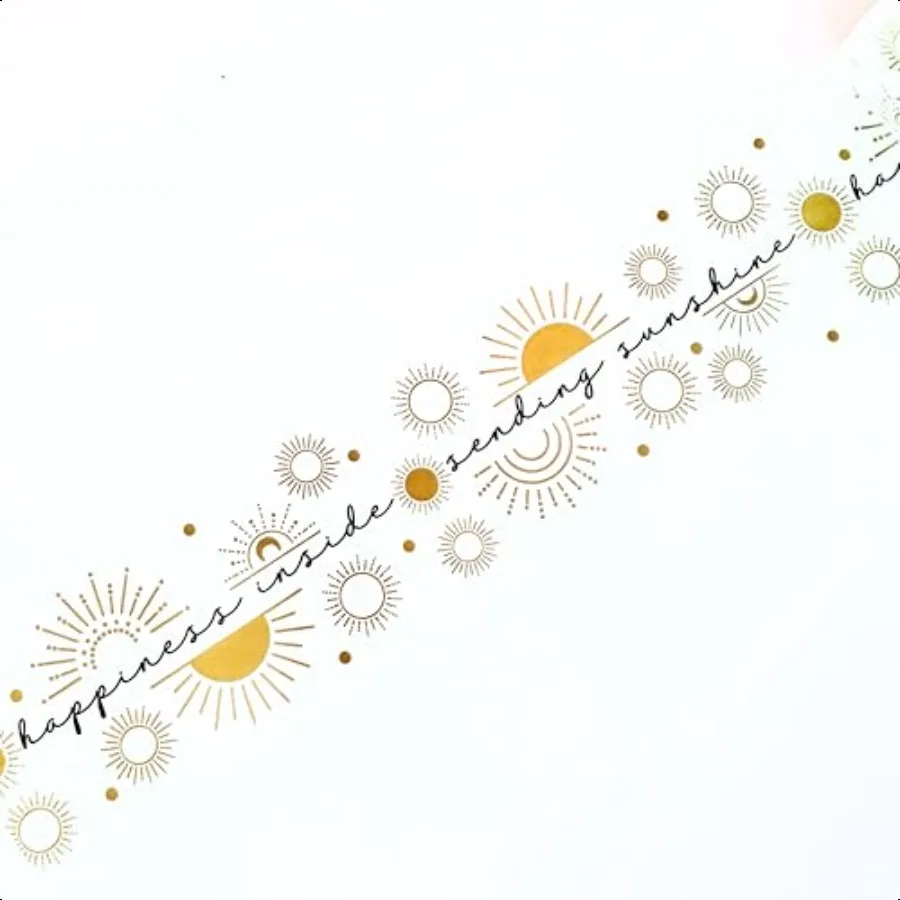 Mailed It Designer Sending Sunshine Packing Tape Cute Packaging Tape for Small Busin Shipping Bulk Roll 2 x 330 Ft