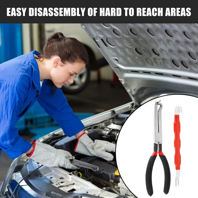 ABBN-2Pcs Electrical Disconnect Pliers, Electrical Connector Separator, Automotive Tools Electrical Connector Pliers