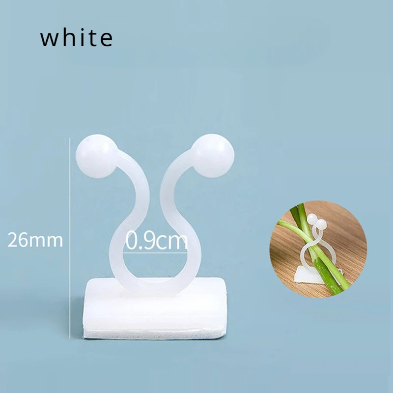 1/50PCS Plant Climbing Wall Clip Self-adhesive Rattan Hook Adhesive Rattan Clip Retainer Invisible Fixation Device For Garden