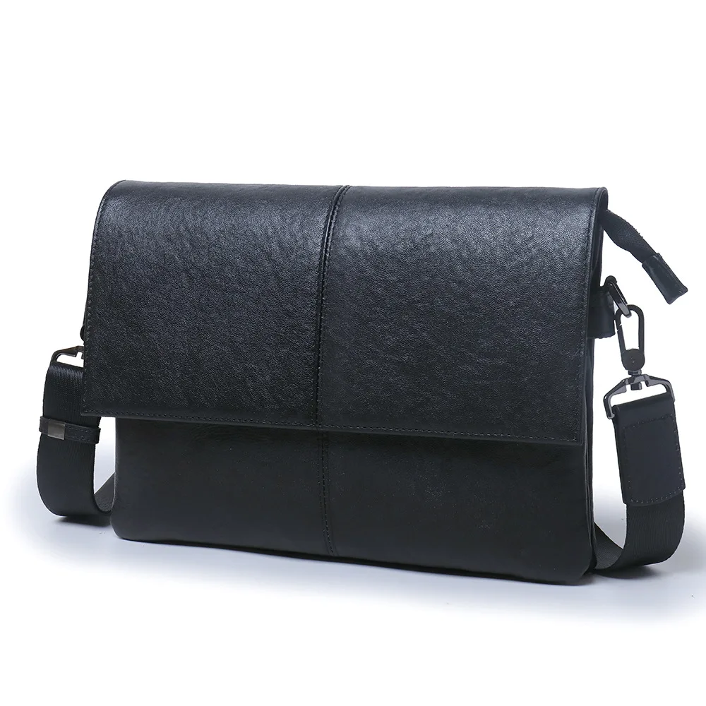 Trendy Men's Crossbody Sling Bag - Vegetable-Tanned Full-Grain Cowhide, Soft Unisex Chest Bag with Quick Access Pocket