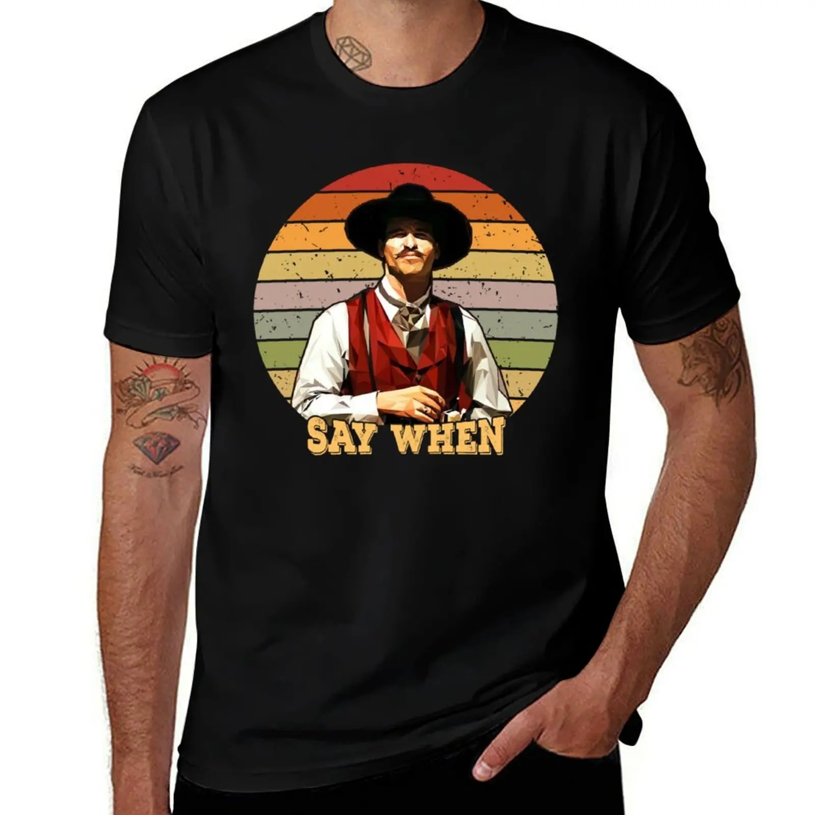Doc Holliday Tombstone Classic T-Shirt Soft Basic Cotton Short Sleeve Tee T-Shirt