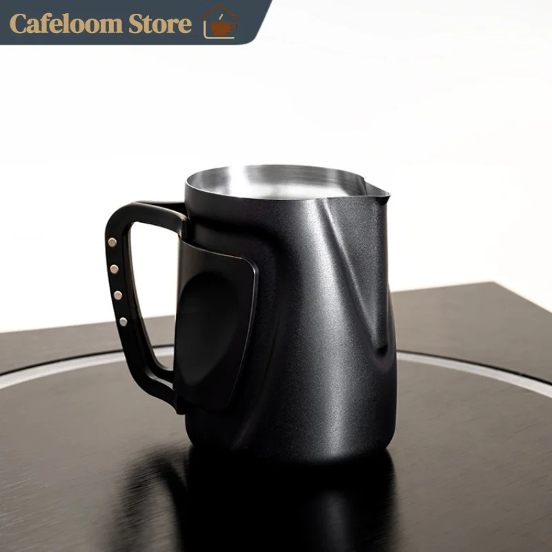 Forzcon&Muvna Aofei Latte Art Milk Frothing Pitcher 600ml Stainless Steel Textured Detachable Handle For Home Barista Coffee view 3