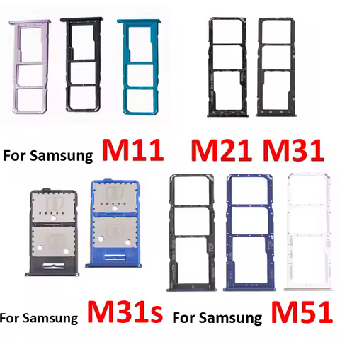 Phone SIM SD Card Tray For Samsung Galaxy M11 M21 M31 M21s M31s M51 New Sim Chip micro SD Card Slot Holder Pocket