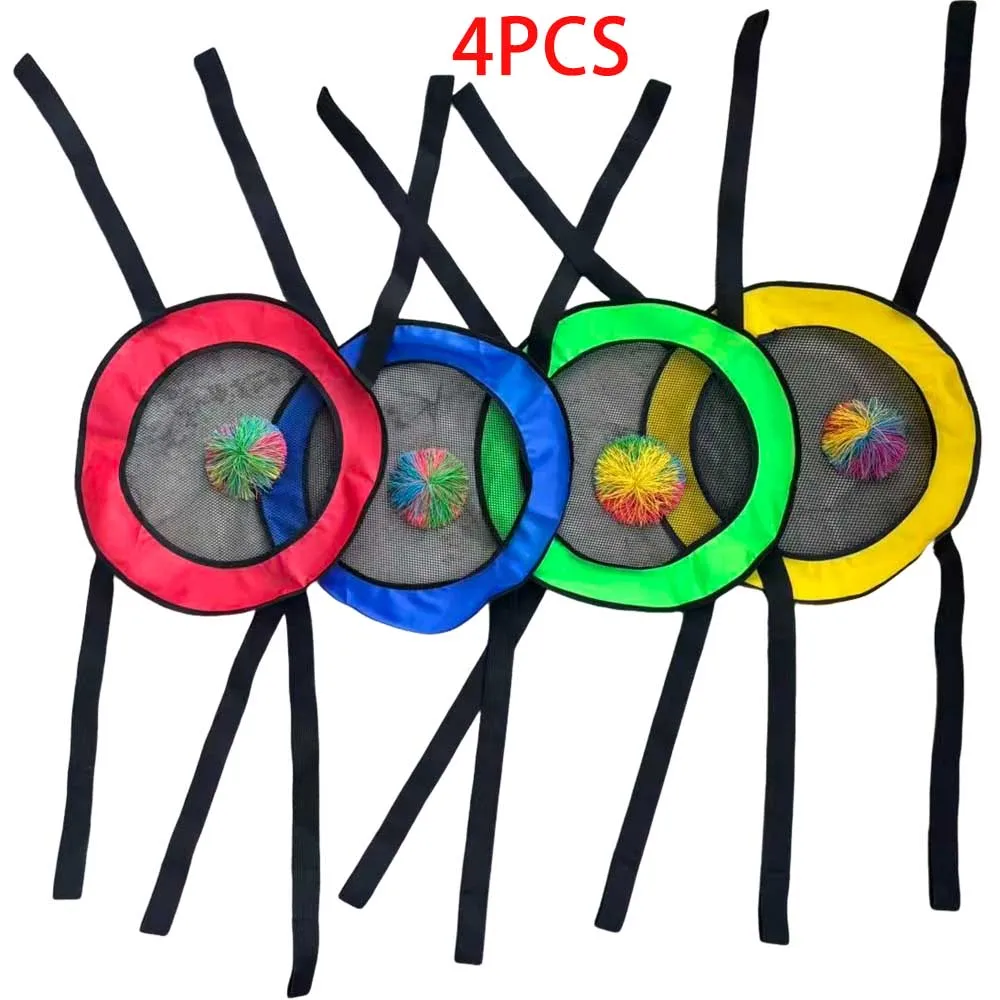 

4 шт. интерактивный набор игр с мячом для метания и ловли мяча для двух развлечений на открытом воздухе, семейных развлечений