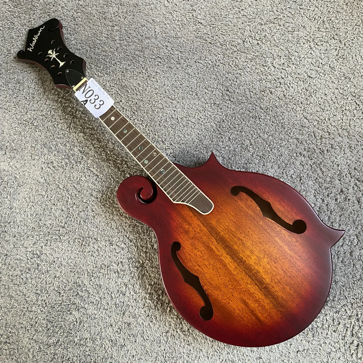 N033 American Brand Washburn Mandolin All Solid Mahogany 8 String Mandolin Made by Korea Factory in China Unfinished
