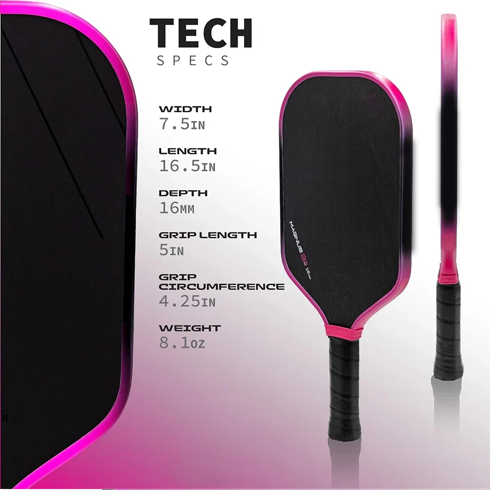 2024 ใหม่ MAGNUS 3S EVA โฟมเติม 16 มม.ความหนา GEN3 Core Thermoformed T700 คาร์บอนไฟเบอร์แร็กเก็ต Pickleball Paddle