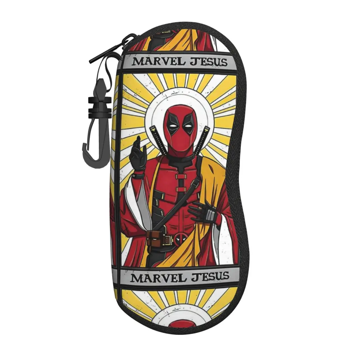 Funny Jesus Deadpool Cool D&W Glasses Case Unisex Printing Zipper Eyewear Box Gift Eyeglasses Box