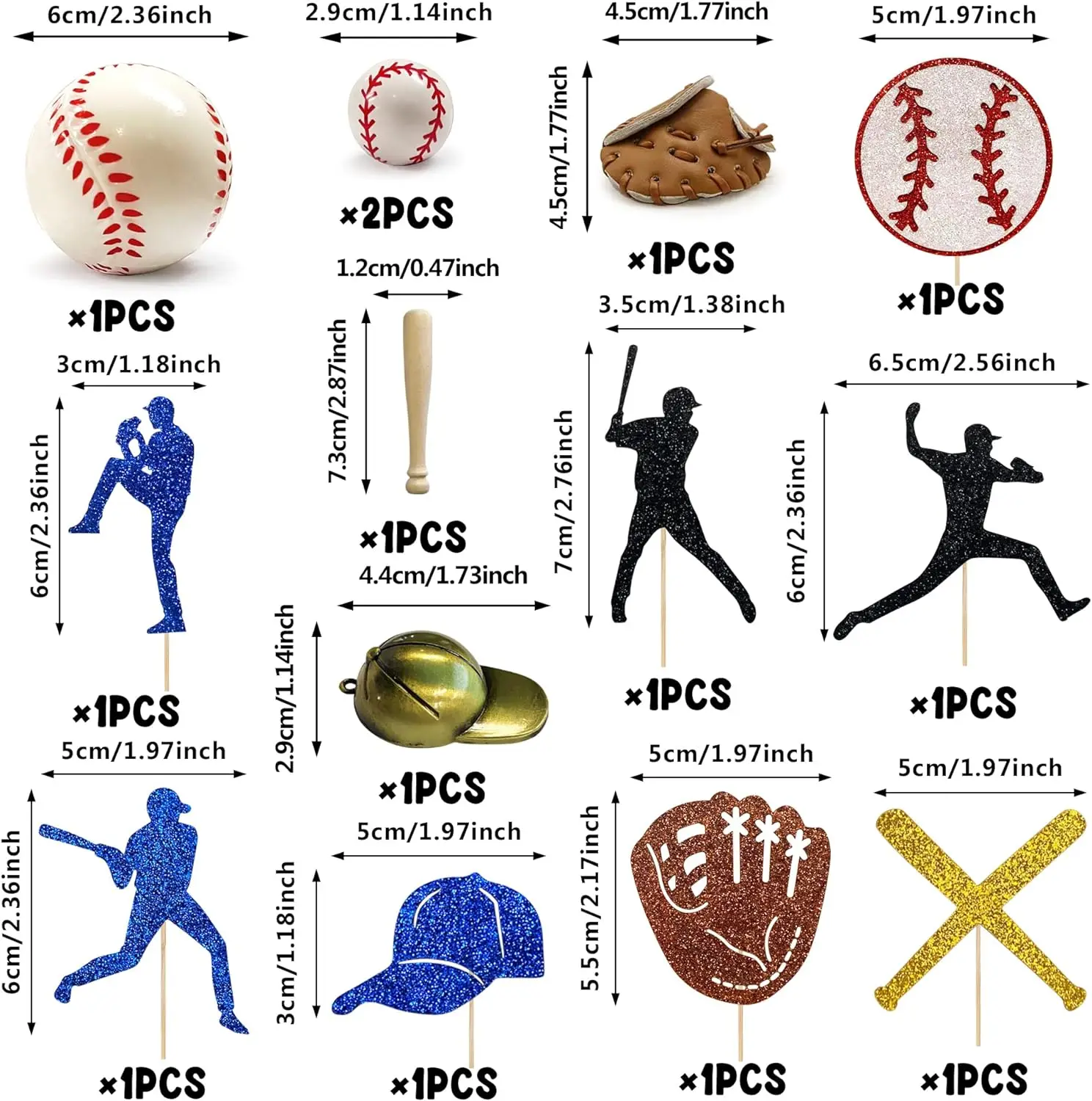 Sport Theme Baby Shower Baseball Cake Decorations Baseball Cake Topper Supplies  For Boys Men