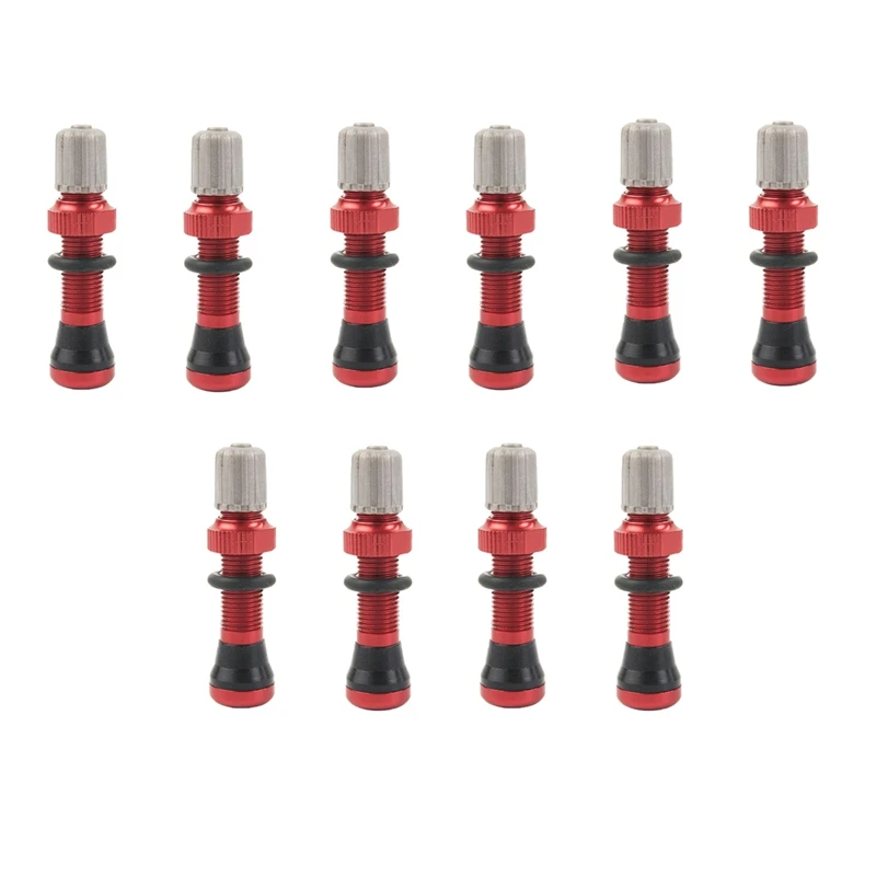 5 Pair 40Mm Tubeless Air Valve For Road Bike & MTB Tubeless Valve Stem Universal Schrader 10Mm Base