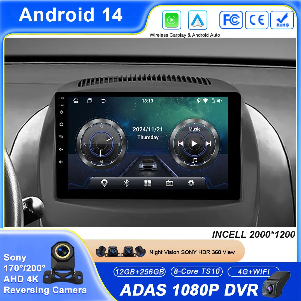 

Автомобильный радиоприемник Android 14 для BYD F0 2008-2011 стерео мультимедийный плеер 4G wifi BT без 2din DVD-навигации GPS Carplay головное устройство