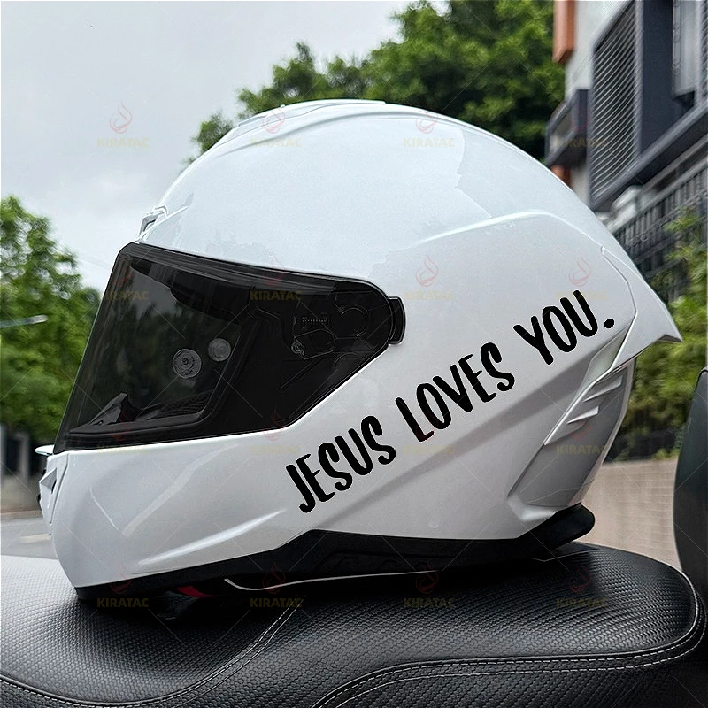 

DIY Fairings Helmets Fuel Tanks Car Trunk Windows Scooters Vinyl Decals JESUS LOVES YOU Motocycle Stickers Waterproof for