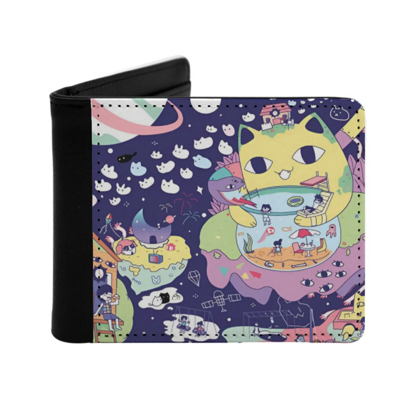 Omori's Story Poster Leather Men Wallets Credit Card Holder Purse Black Wallet Omori Omori Video Game Omori Game Omori Basil