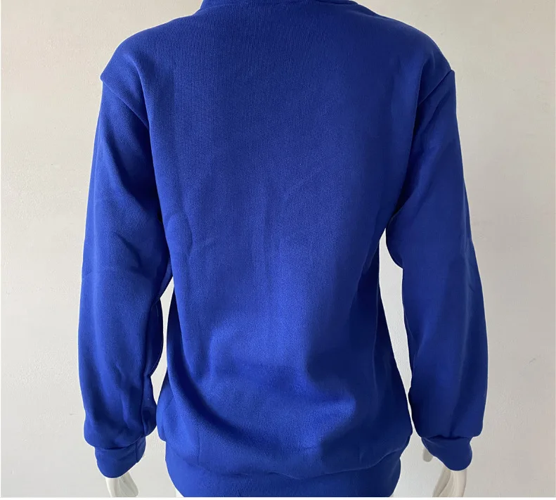 Solid Zip-Up Stand Collar Long Sleeve Sweatshirt Women's Casual Streetwear