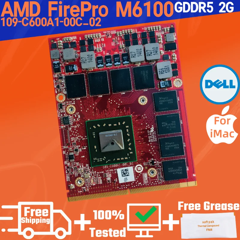 For iMac A1312 A1311 2009 2010 iMac 11.1  AMD FirePro M6100 Dell Precision M6700 M6800 2GB Video Card 0MG0X9 HD8950 DDR5 MXM 3.0