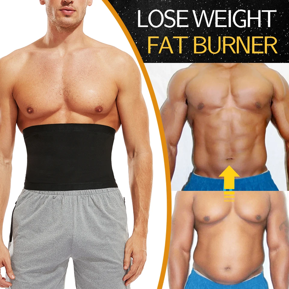 Mens Body Shaper Abdomen Reducer Fitness Sweat Trimmer Belt Suana Waist Trainer Belly Slim Shapewear Burn Fat Corset Weight Loss