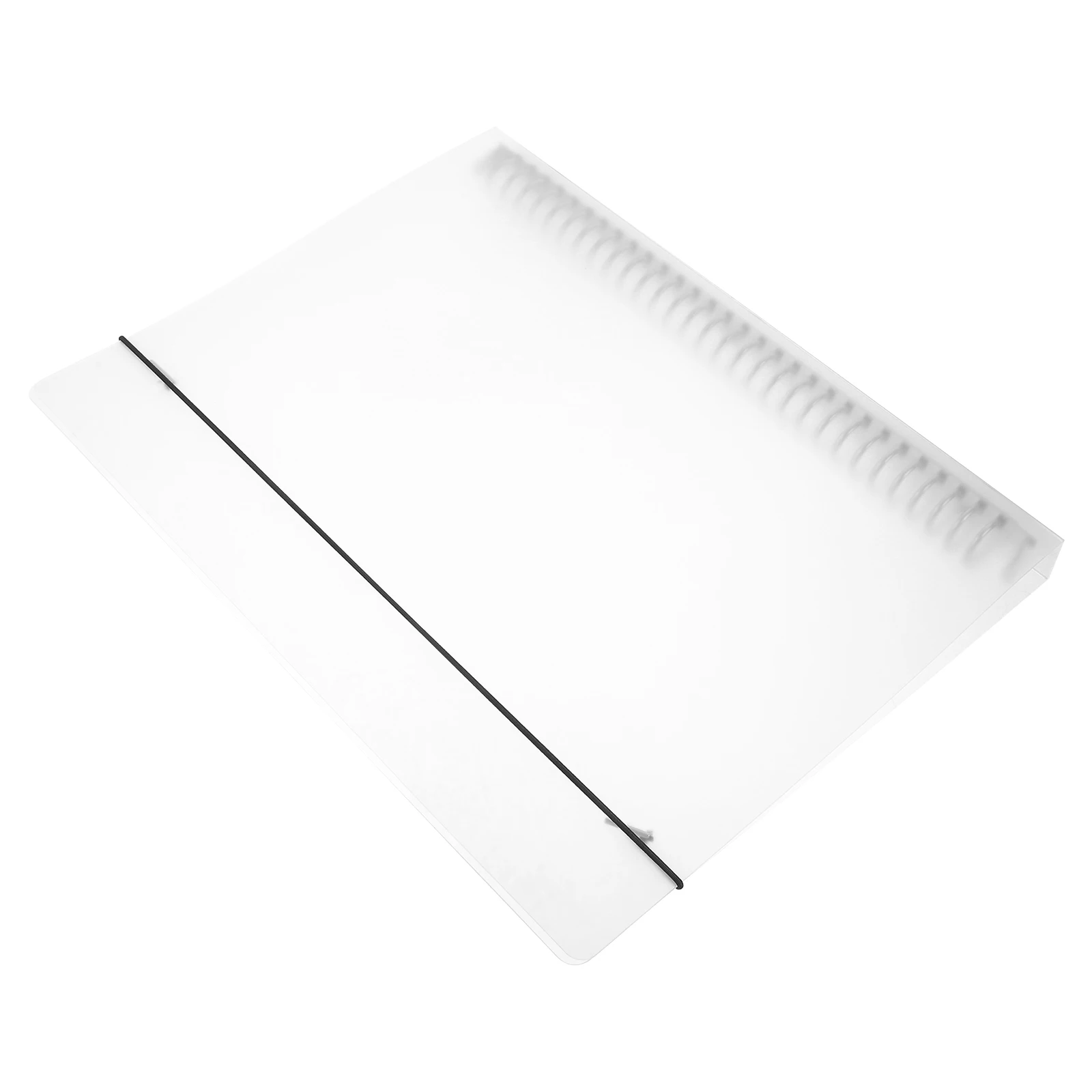 

Transparent Loose Leaf Binder A4 PP Waterproof Sturdy Notebook Cover File Binder Protective Cover School Office