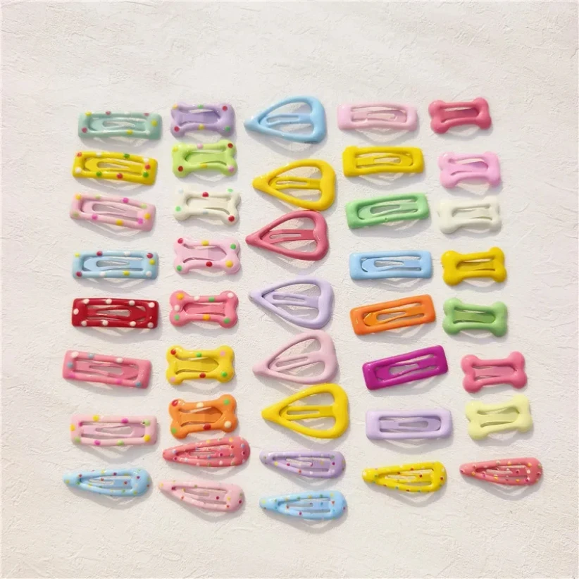 

5/10/20pcs Dog Hair Clips Multicolor Barrettes Small Bone Snap Hair Clips for Dog Cat Pet Grooming Bows Pet Hair Accessories