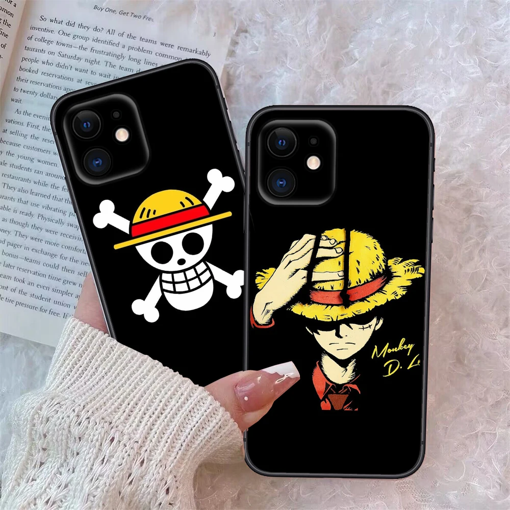 One P-Piece anime Soft Silicone Phone Case for iPhone 15 14 Plus 13 12 11 X XS XR Pro Max 8 7